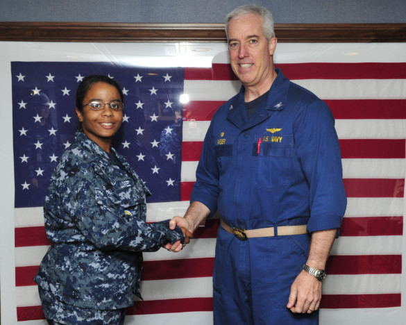 NaLena Lopez with Captain John C. Meier