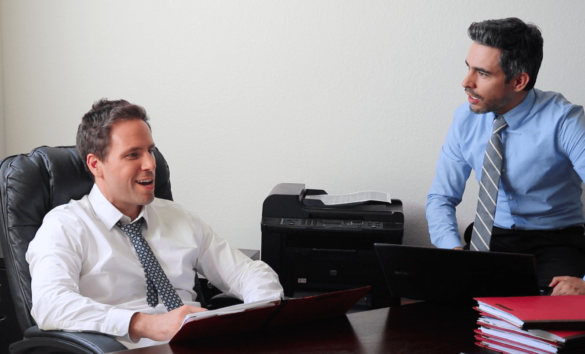 Both of us in office