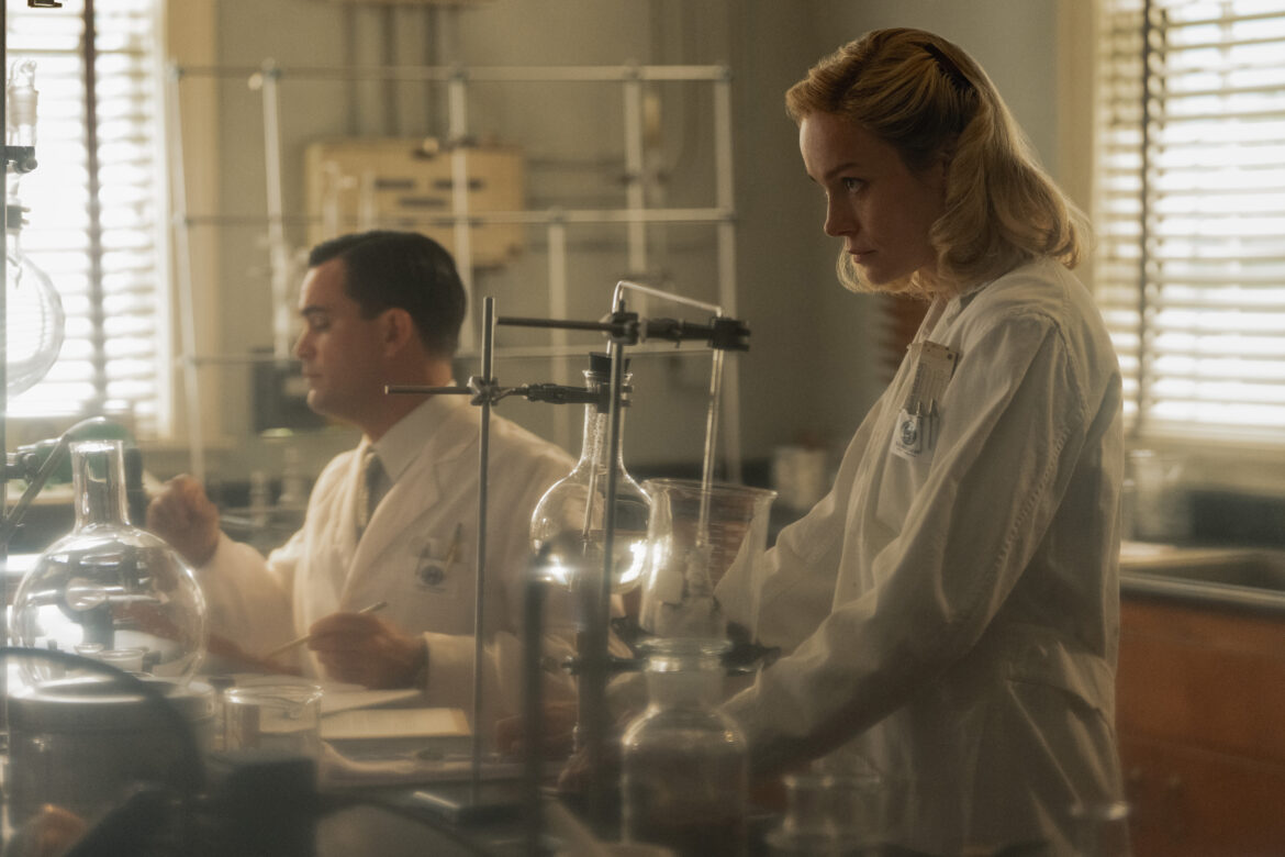 Brie Larson in “Lessons in Chemistry,” now streaming on Apple TV+. Brie Larson in "Lessons in Chemistry," now streaming on Apple TV+.