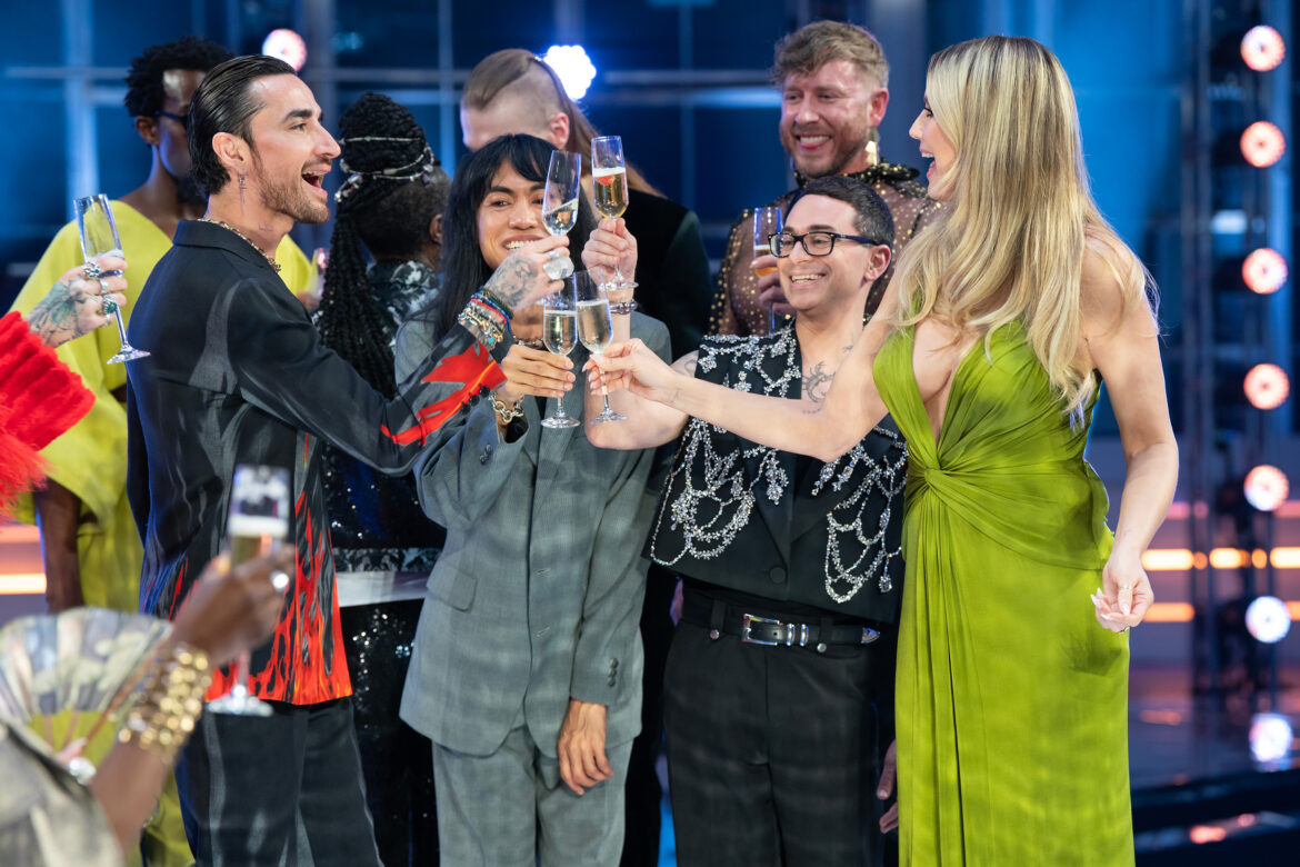 PROJECT RUNWAY – “See You on the Runway” – Season Finale – In an epic finale, the final three designers must create a capsule collection to prove who deserves to win fashion’s fiercest competition. (Disney/Spencer Pazer) JESUS ESTRADA, VEEJAY FLORESCA, CHRISTIAN SIRIANO, HEIDI KLUM